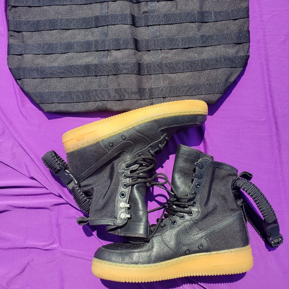 SOLD SF-AF1 Special Field Air Force 1 Boots - Black Gum Sole - Size 9.5 in Mens